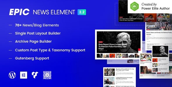 Epic News Elements - News Magazine Blog Element & Blog Add Ons for Elementor & WPBakery Page Builder - CodeCanyon Item for Sale