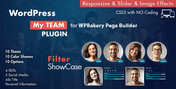 Team Showcase for WPBakery Page Builder WordPress Plugin - CodeCanyon Item for Sale