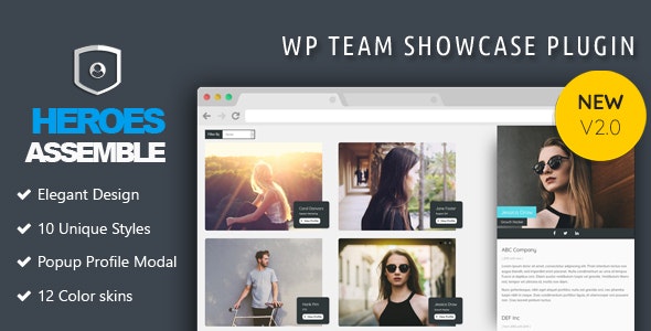 Heroes Assemble - Team Showcase WordPress Plugin - CodeCanyon Item for Sale