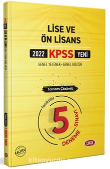 2022 KPSS Lise Ve Ön Lisan Tamamı Çözümlü  5 Deneme Sınavı