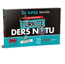 2022 KPSS Genel Yetenek Taktiklerle Türkçe Ders Notu