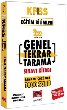 2022 KPSS Eğitim Bilimleri Tamamı Çözümlü Genel Tekrar Tarama Sınavı Kitabı