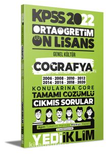 2022 KPSS Ortaöğretim Ön Lisans Genel Kültür Coğrafya Konularına Göre Tamamı Çözümlü Çıkmış Sorular