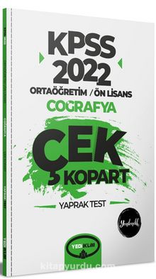 2022 KPSS Ortaöğretim Ön Lisans Genel Kültür Coğrafya Çek Kopart Yaprak Test