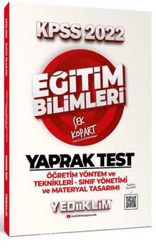 2022 KPSS Eğitim Bilimleri Öğretim Yöntem ve Teknikleri Sınıf Yönetimi Materyal Tasarımı Çek Kopart Yaprak