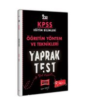 2022 KPSS Eğitim Bilimleri Öğretim Yöntem ve Teknikleri Yaprak Test