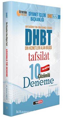 2020 DHBT Tafsilat Serisi Tüm Adaylar 10 Çözümlü Deneme