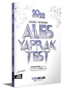 2022 Ales Sözel Yetenek Çek Kopart Yaprak Test