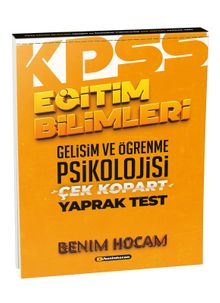 2021 KPSS Eğitim Bilimleri Gelişim ve Öğrenme Psikolojisi Çek Kopart Yaprak Test