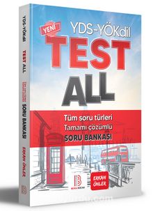 YÖKDİL - YDS Test All Tüm Soru Türleri Özgün Soru Bankası