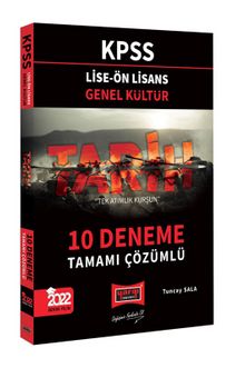 2022 Lise Ön Lisans Genel Kültür Tarih Tamamı Çözümlü 10 Deneme