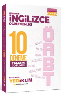 2022 ÖABT İngilizce Öğretmenliği Tamamı Çözümlü 10 Deneme