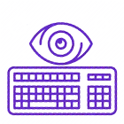 Eyes Blink Morse Code Type Tex simgesi